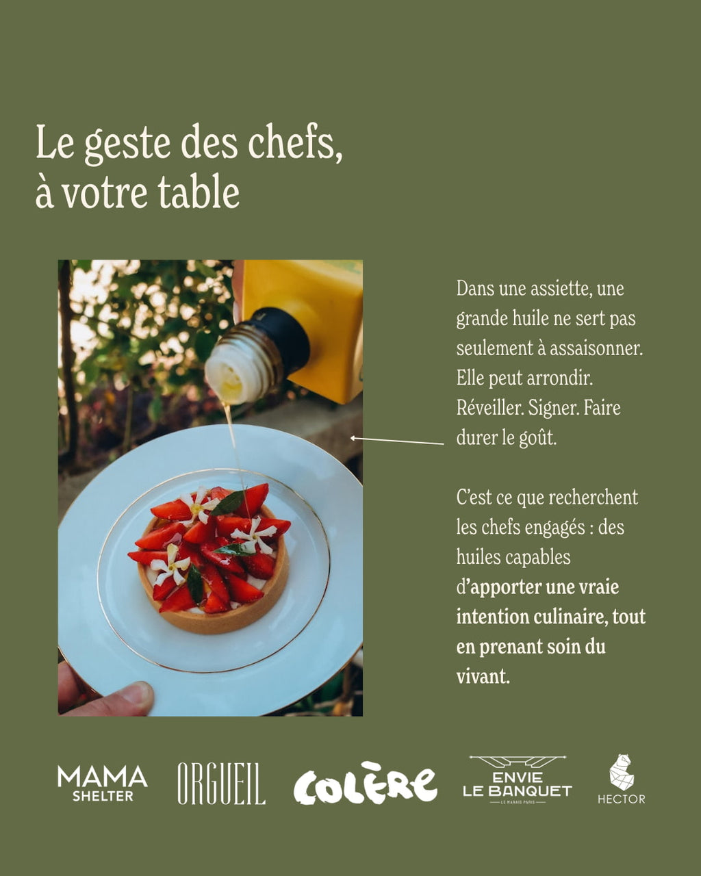 Coffret d'huiles utilisées par les chefs engagés